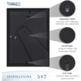 thumbnail image 2 of Icona Bay 5x7 Black Picture Frames, Shabby-chic Style, 6 Pack, Inspirations Collection (US Company), 2 of 6