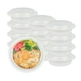 thumbnail image 2 of Restaurantware-Asporto 16 Ounce To Go Boxes, 100 Microwavable Take Out Food Containers - Clear Plastic Lids Included, Do Not Contain BPA, White Plastic Catering Food Containers, Disposable, Round, 2 of 11