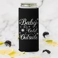 thumbnail image 2 of 2 Pieces Sleeves Beer Cooler Bags Insulated Collapsible Beer Sleeve Baby Winter Snowflake Black Can Cooler Sleeve for Birthday Party Wedding, 2 of 4