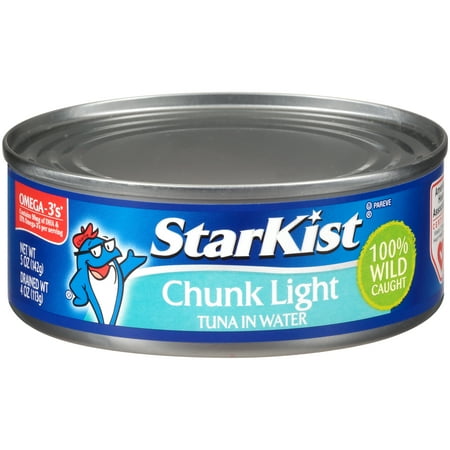 (4 pack) (4 Pack) StarKist Chunk Light Tuna in Water, 5 Ounce Can