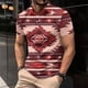 thumbnail image 2 of Camisas de Manga Larga para Hombres Impresos Girar Hacia Abajo Botones de Cuello Lateral Dividido, Casual Blusa de Manga Corta, 2 of 5