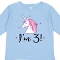 thumbnail image 4 of Inktastic Third Birthday Cute Unicorn Girls Long Sleeve Toddler T-Shirt, 4 of 5