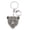 Silver, variant on Keychain Exquisite Rhinestone Encrusted Leopard Head Bag Pendant Car Decor Girl Birthday Gift (Silver) 3.15 inches / 8 cm