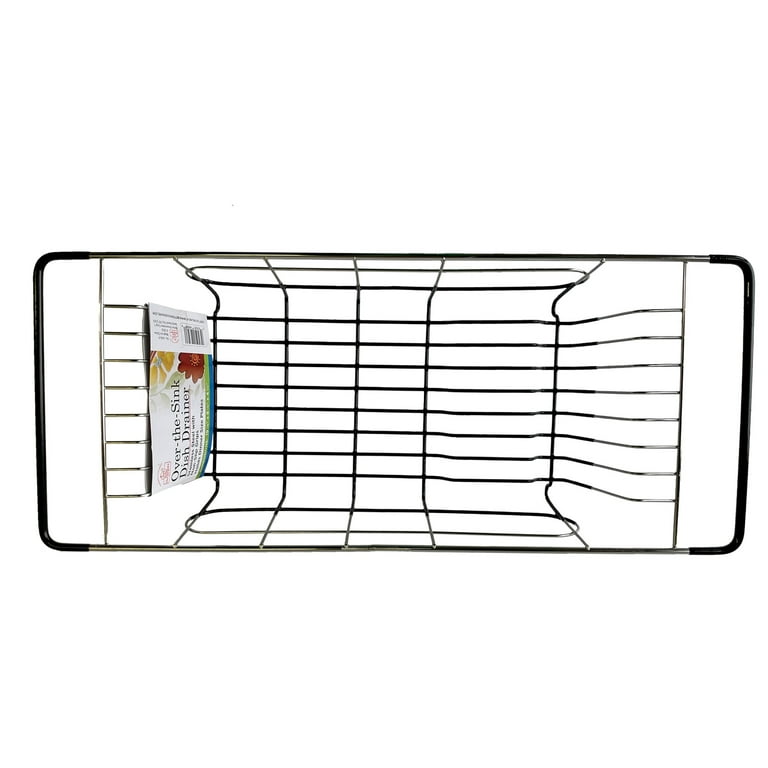 Better Houseware 1484.8 Stainless Steel Over the Sink Dish Drainer Walmart