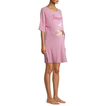 

Jaclyn Maternity Women’s Maternity Sleep Shirt with Short Sleeves