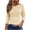 Beige, variant on Summer Tops for Women Casual Fashion Print Blouse Round Neck 3/4 Sleeve Striped Polka Dot Plaid Basic Comfy Slim Lightweight Tshirt, Pink L
