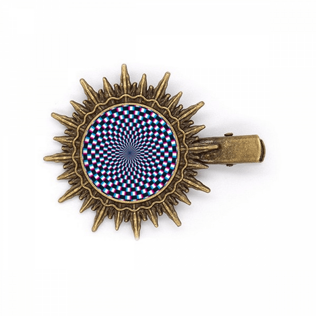 Illusion Lines Cyclically Repeat Jitter Hairpin Sun Headwear Retro Metal Clips Pin