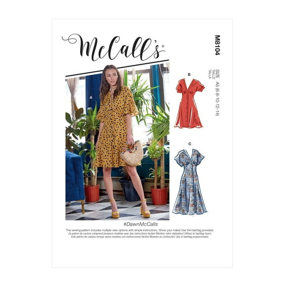 McCalls Sewing Pattern 8104 Dresses
