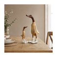thumbnail image 2 of 17", 11"H Brown Bamboo Wood Duck Sculpture, by DecMode (2 Count), 2 of 11