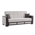 thumbnail image 2 of Ottomanson 87" Convertible Sofa Couch for Living Room, Chenille Modern Sofa Bed with Storage, Cream, 2 of 7