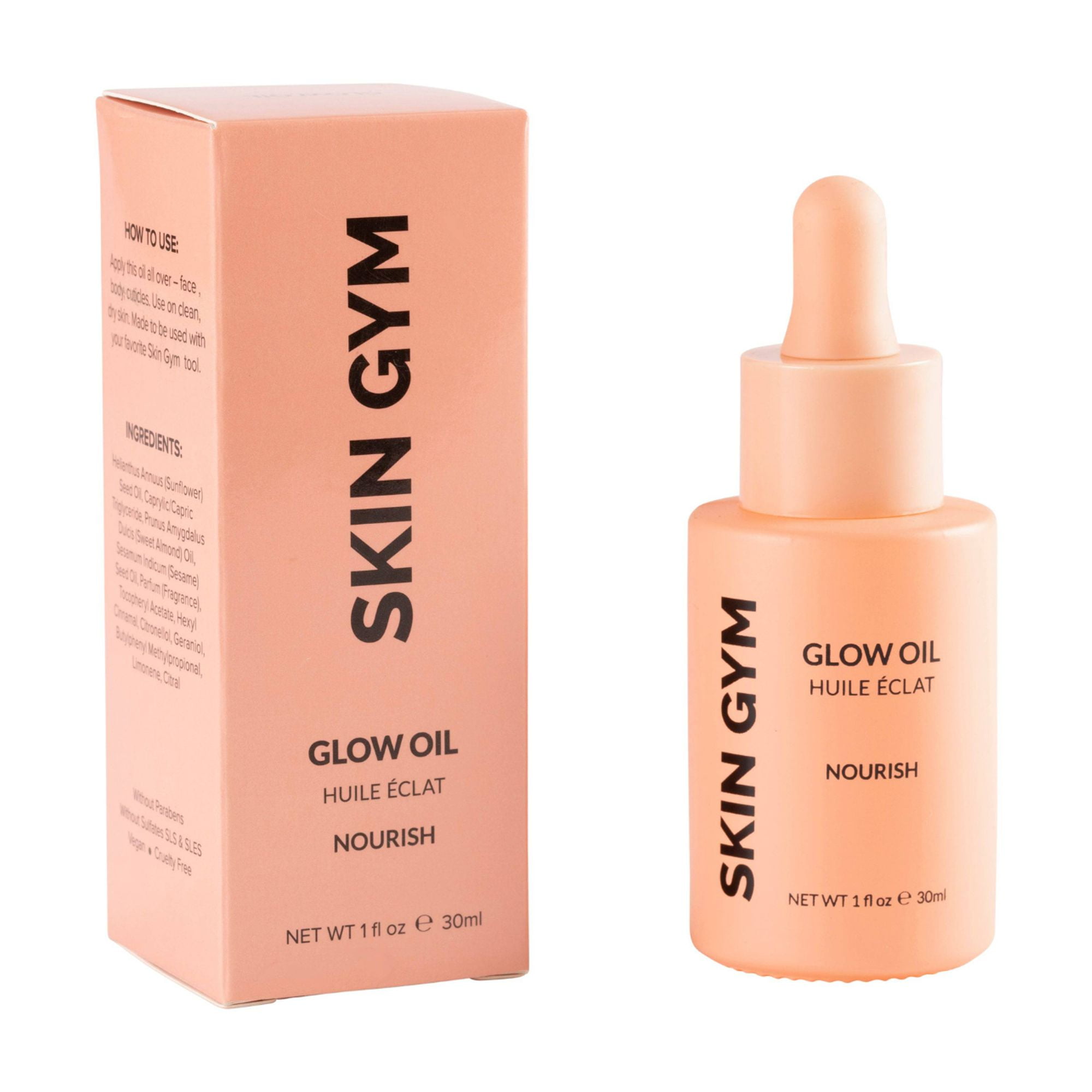 Skin Gym Glow Oil 30 ML Hydrating and Nourishing Facial Oil, Nutrient-Rich with Sunflower, Sweet Almond, and Sesame Oils for Dewy, Radiant Skin