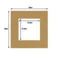 thumbnail image 3 of Rattan Acid Free 16x16 Picture Frame Mats with White Core Bevel Cut for 12x12 Pictures - Fits 16x16, 3 of 3