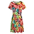 thumbnail image 4 of Fruit Loops Women's Dress Short Sleeve Summer Sundress Summer Women Clothes, 4 of 7