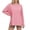 Pink, variant on AKOEE Oversized T-Shirts for Women Long Sleeve Side Slit Workout Tops Crewneck Gym Fall Spring Casual Basic Tee (XL, Purple)