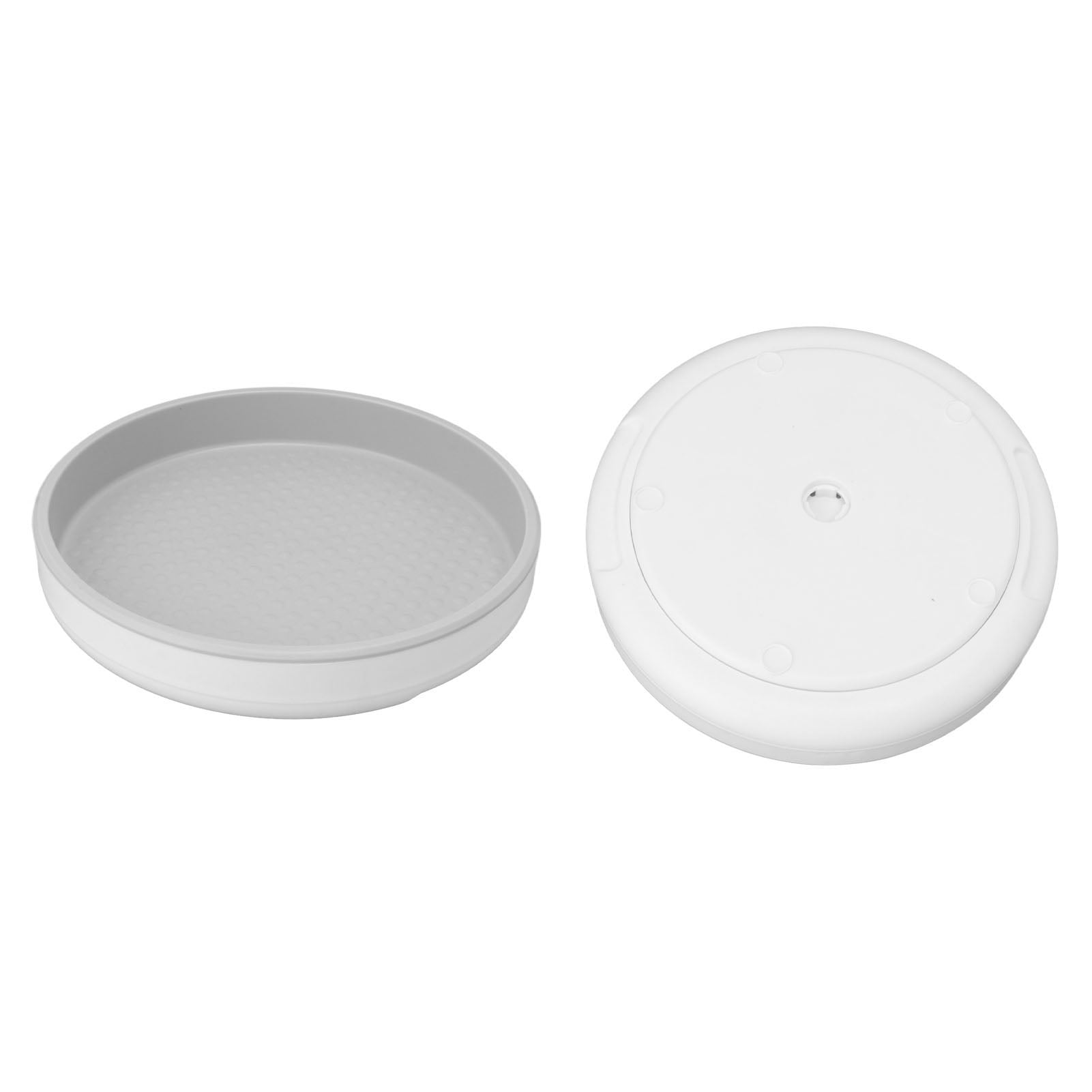 GRADENEVE Rotating Turntable Stand – 20cm Round Plastic Swivel Plate For Flower Arranging & Home Decor