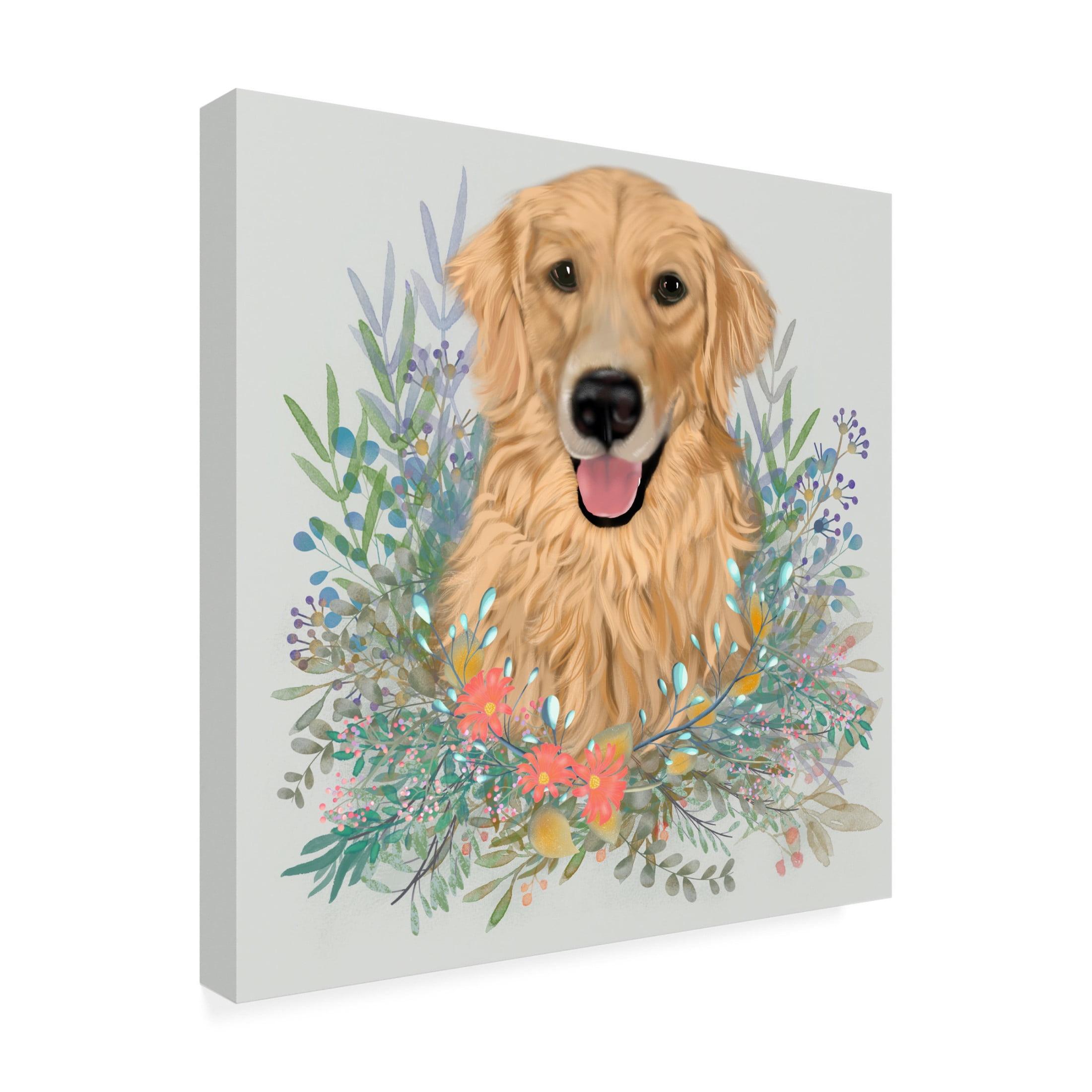 Canvas Wall Art - Lisa Katharina 'Baily' Wall Art for Living Room, Bedroom, or Office Décor by Trademark Fine Art - 35 x 35 Inches