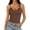 A-Brown312, variant on Women's Lace-V-Neck Cropped Cami Slim Fit Daily Urban Casual Sleeveless Tank