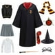 thumbnail image 2 of Disfraz unisex de Hufflepuff para adultos, niños, niñas, mujeres y hombres, uniforme de la escuela de magia de Hermione, disfraz de mago Potter para Halloween, 2 of 5