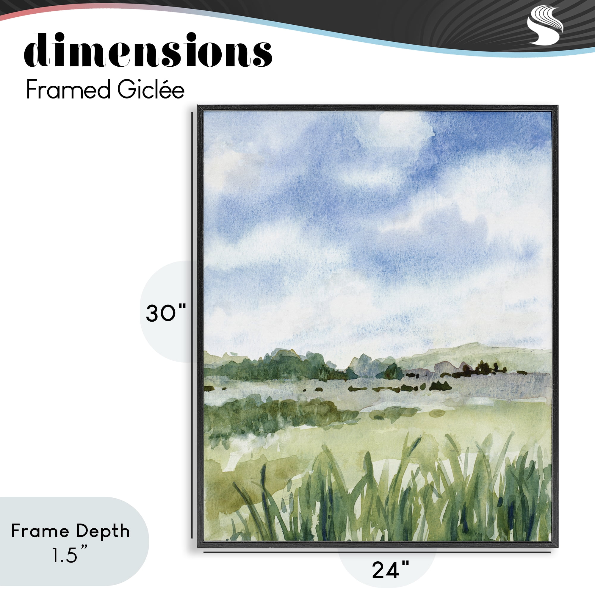 Stupell Industries Fresh Spring Morning Black Framed Giclee Art, design by Lanie Loreth