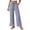 Navy-pants, variant on Women's Split Hem Pants, Wide Leg Striped Print High Waisted Trousers, Drawstring Summer Beach Travel Trousers with Pockets, S-3XL