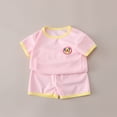 thumbnail image 2 of UngA Toddler Baby Boys Summer Clothes 3 6 12 18 24 Months 2T 3T 4T 5T Embroidery Short Sleeve T Shirt Tops Short 2 Pcs Set Back To School Newborn Toddler Baby Girl Outfits (Pink,12-18 Months), 2 of 7