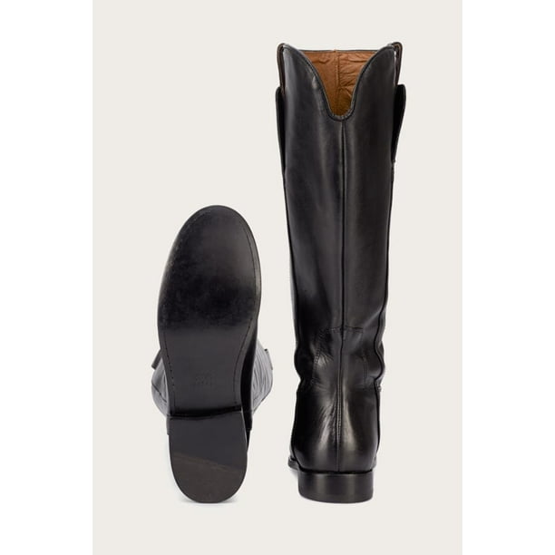 Frye Women PAIGE TALL RIDING BOOT BLACK SMOOTH VINTAGE LEATHER