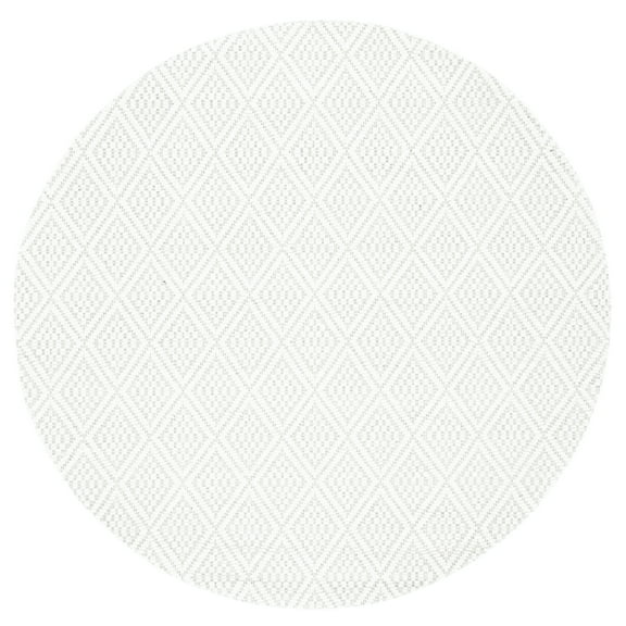 SAFAVIEH Marbella Pauletta Diamond Area Rug, Ivory, 6' x 6' Round