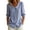 A1 Blue, variant on Women's Retro Peter Pan Collar Striped Cotton Blend Shirt Loose Fit Puff Cuff 3/4 Sleeve Collared Blouse Office Work Shirts Vintage Tunic Tops Clothes Button Up Shirt Retro Blouse XXL