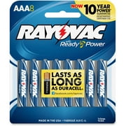 Rayovac 824-4F Mercury Free Alkaline Batteries, AAA 4 Pk