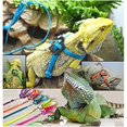 thumbnail image 1 of Walbest Adjustable Reptile Lizard Turtle Harness Leash Multi Color Light Soft Fashion Pet Small Animal, Orange, 1 of 7