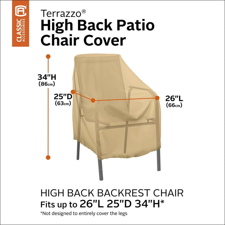 High back discount patio chair covers