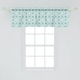 thumbnail image 2 of Ambesonne Floral Valance Pack of 2, Continuous Flower Symbols, 54"X18", Pale Blue Cadet Blue, 2 of 4