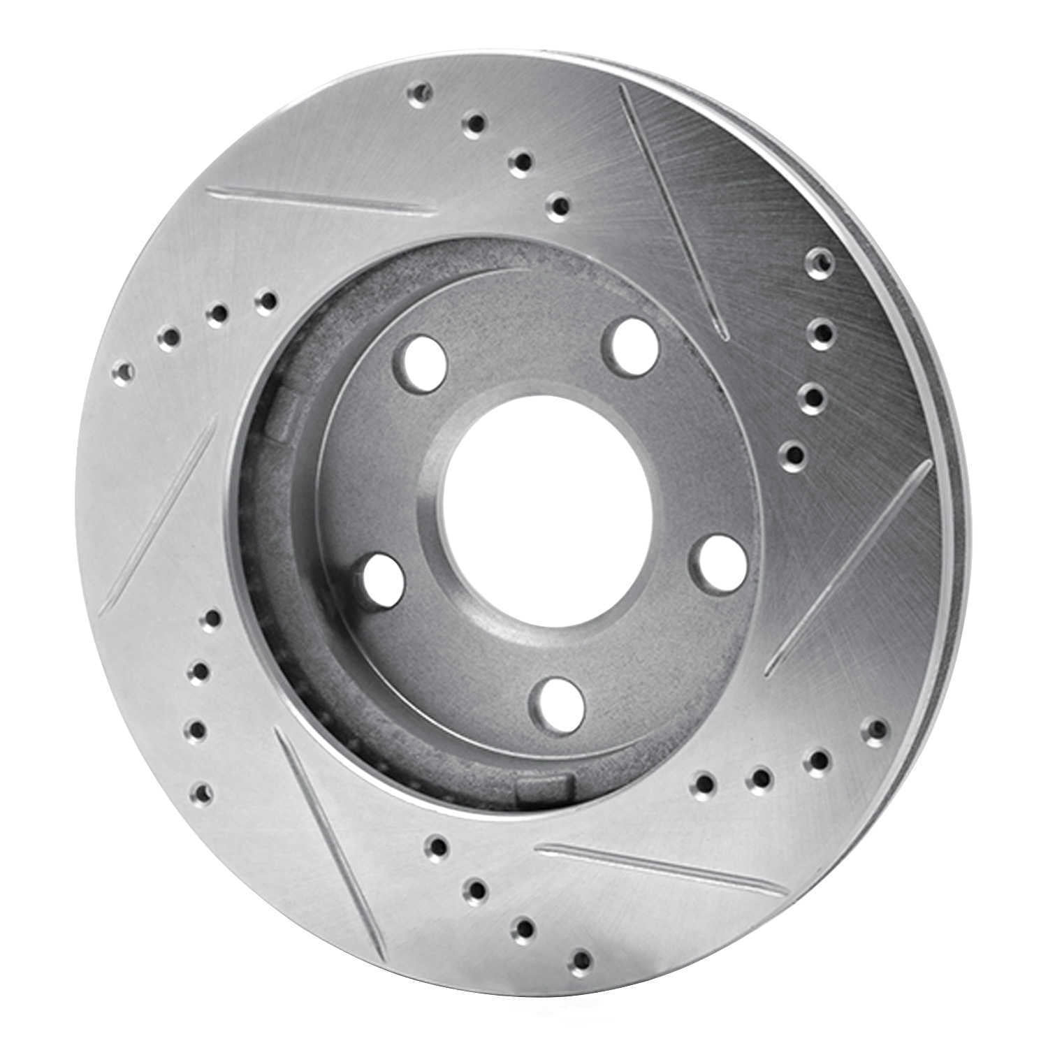 Dynamic Friction Company 631-47028L DFC Brake Rotor - Drilled And Slotted - Silver