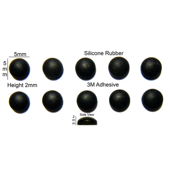 VATH Self Adhesive Silicone Rubber Feet 5mm(L)x 5mm(W)x 2mm(H) 10pcs [RB181]