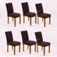thumbnail image 1 of (Grey Coffee,6 Pack(M))Velvet Chair Cover,Straight Spandex with Elastic Band,Velvet Large Lady Dining Chair for Restaurant Hotel Party Banquet, 1 of 5