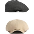 thumbnail image 7 of CoCopeaunts Octagonal Newsboy Cap Cotton Beret Hats for Men Spring Summer Retro Flat Ivy Hat Casual Newsboy Hats for Women, 7 of 7