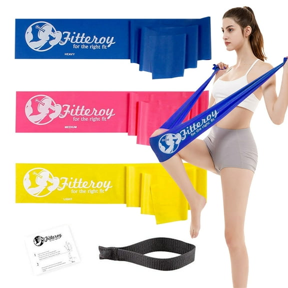 Fitteroy Resistance and Strength Training Workout Exercise Bands with Door Anchor