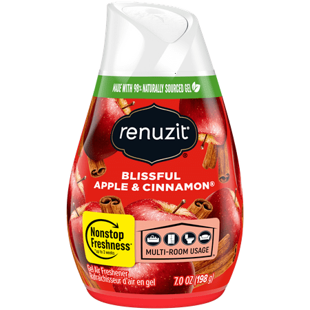 Renuzit Gel Air Freshener, Blissful Apple & Cinnamon, 7.0 Ounce