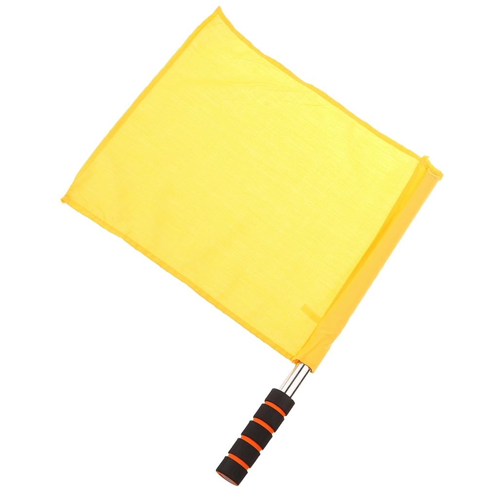 Soccer Referee Flags Signal Flags Sports Match Football Linesman Flags Portable Commander Flag Safety Flags Solid Color Flag for Soccer Volleyball Football Competition Yellow, Red, Green, White 