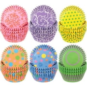600 Pieces Seasonal Cupcake Liners Colorful Curls Cupcake Baking Cups Colorful Dots Wrappers Polka Paper Wraps Muffin Case Trays for Mother's Day Father's Day Birthday Party Decor