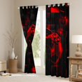 thumbnail image 3 of jejeloiu Cartoon Console Gamepad Blackout Curtains Set of 2 (52x84 Each),Modern Geometric Plaid Window Curtains,Red Black Curtains and Drapes For Boys Teens,Ultra Soft Home Decor, 3 of 6
