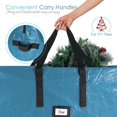 thumbnail image 3 of Hearth & Harbor Christmas Tree Storage Bag - Fits Up to 9 ft Holiday Trees - Large Christmas Tree Storage Box Container Made from Durable Waterproof Fabric with Handles & Dual Zipper, 3 of 6