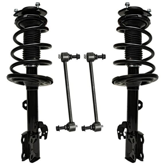 Detroit Axle - 4pc Front Struts Sway Bars for 2009-2012 Toyota Venza, 2 Struts w/Coil Spring Assembly 2 Sway Bar End Links 2010 2011 Replacement Suspension Kit Ready Struts Shocks