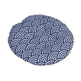 thumbnail image 2 of Reversible Cat Sleeping Pad, Comfortable Round Pet Mat with Soft Resilient Filling, Breathable All-Season Cushion for Cat Bed Basket Crate Kennel, Double-Sided Design Solid & Pattern, 13.8in, Blue, 2 of 3