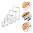 thumbnail image 4 of Raindrops 5pcs Stainless Steel Rectangle Cookie Cutters Baking Tools Cookie Molds Pastry Cutters, 4 of 8