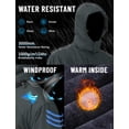 thumbnail image 2 of Chaqueta impermeable TACVASEN para hombre resistente al agua, color gris, talla L, 2 of 7