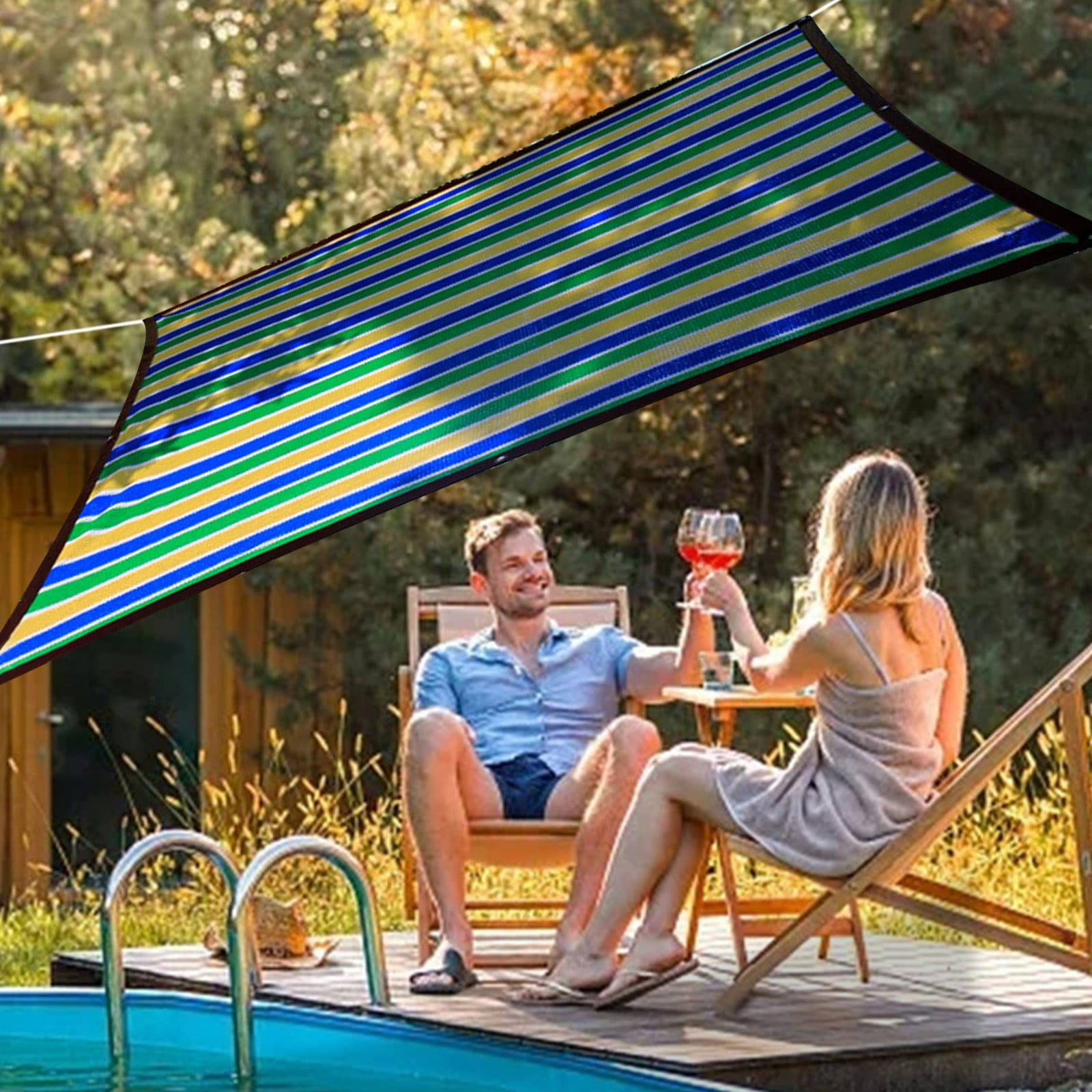 hengsof Shade Cloth, Mesh Tarp Garden Sunblock Shade Cloth Shading Antifreezing for Plants Cover, Greenhouse, Barns Kennel, Patio, Tomatoes
