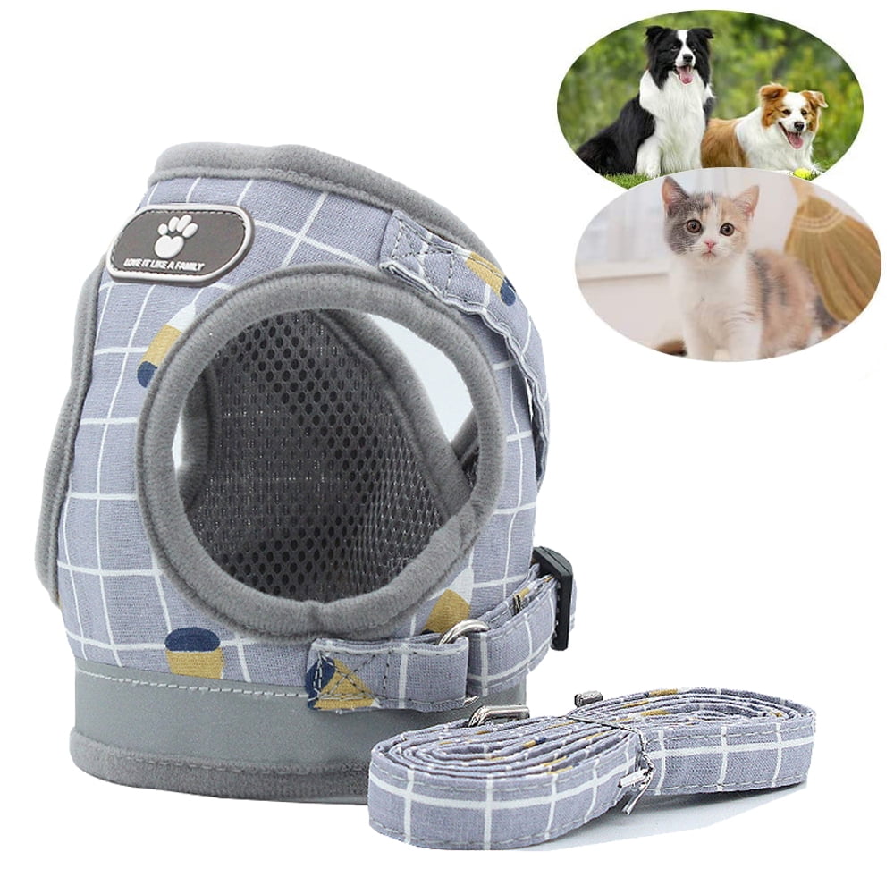Meidong Adjustable Cat Harness Escape Proof, Reflective Kitten Harness