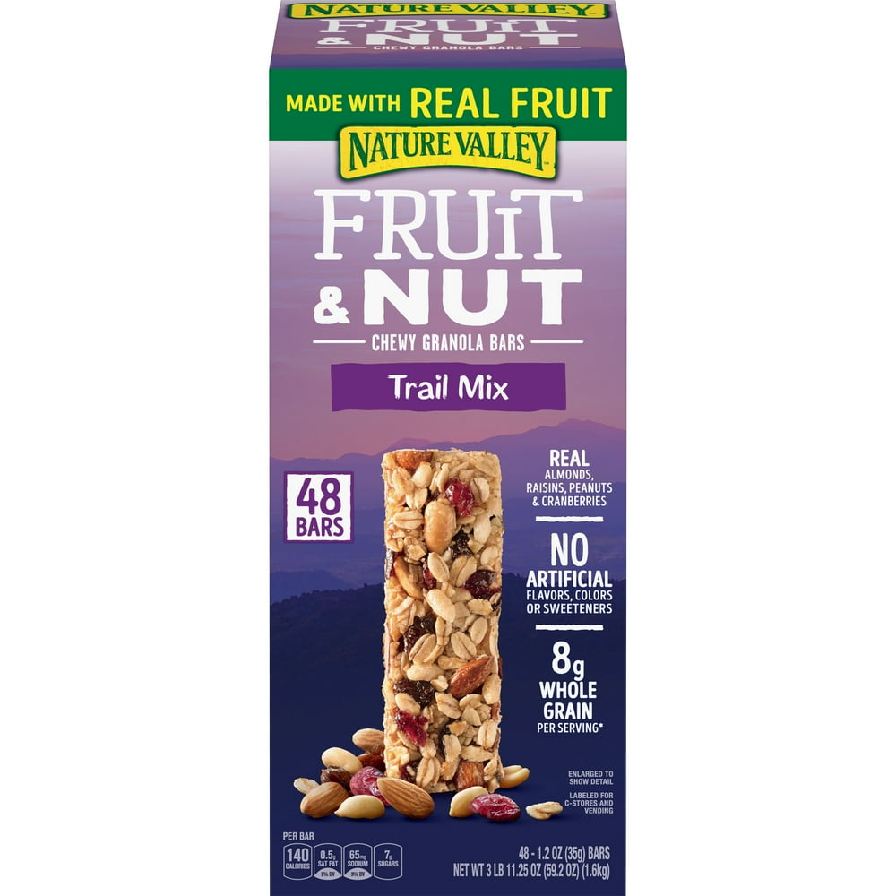 Nature Valley Chewy Trail Mix Granola Bar, Fruit and Nut, 48 ct, 59.2 oz