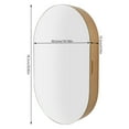 thumbnail image 2 of Miumaeov Oval Wall Cabinet with Mirror 3 Tiers Storage Cabinet with Swing Door for Toilet Bathroom 19.76" x 30.82", 2 of 12